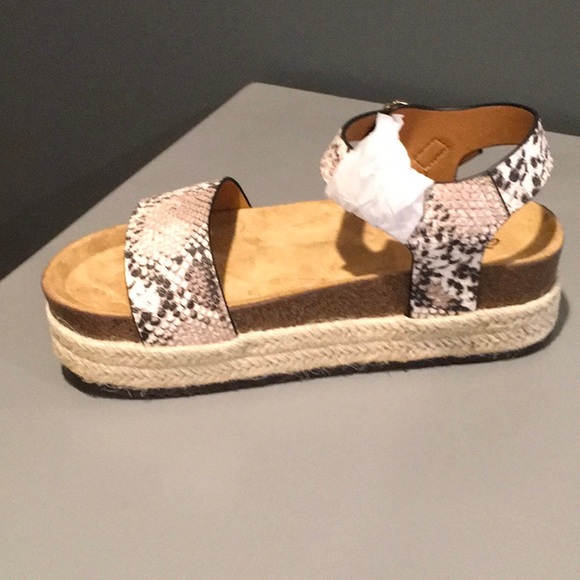 Snakeskin Espadrille Wedge Sandals - Picture 4 of 6